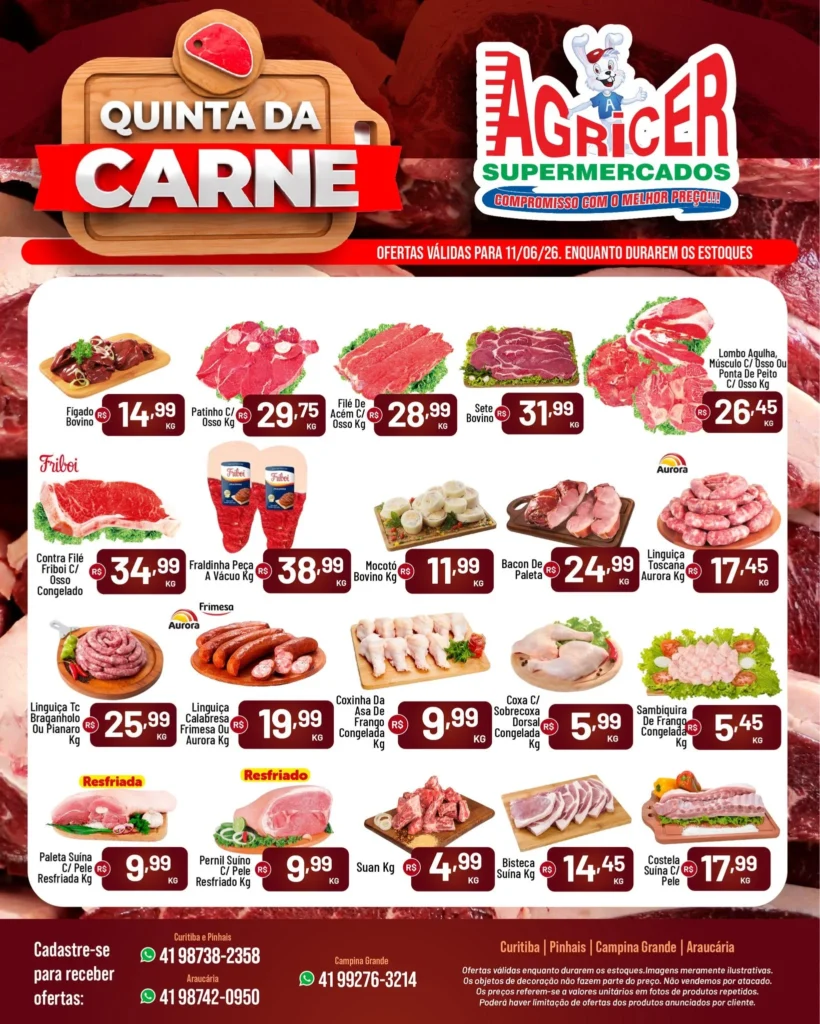 Agricer Supermercados até 11-06-2026