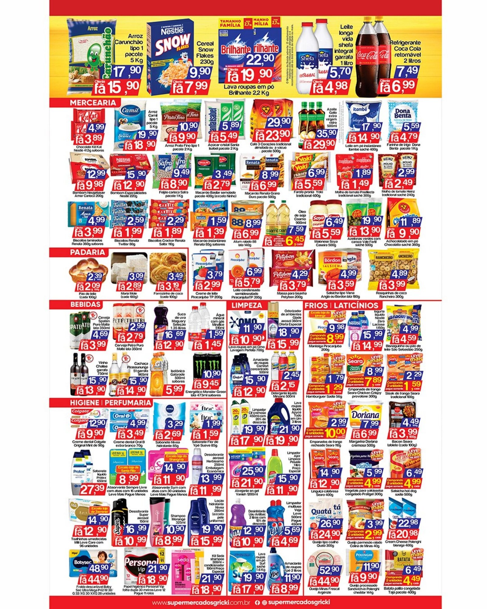 Ofertas do Supermercado Gricki