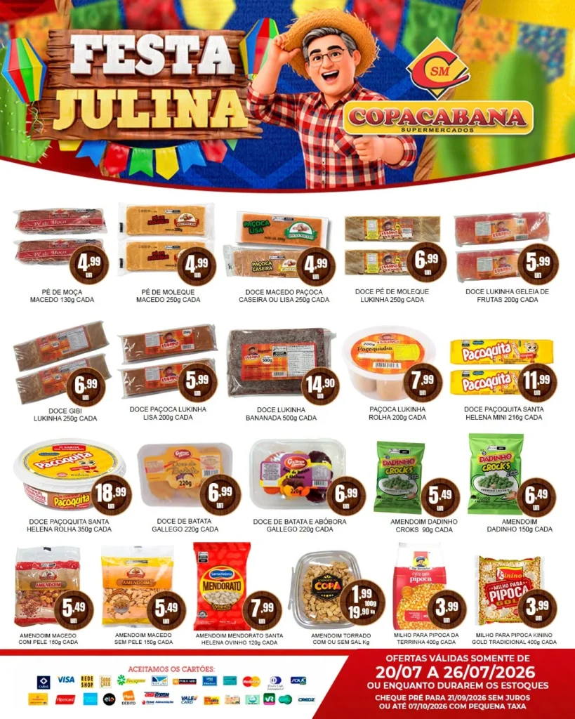 Copacabana Supermercados até 26-07-2026