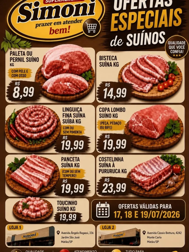 Ofertas Simoni Simoni Simone – 19/07/2026