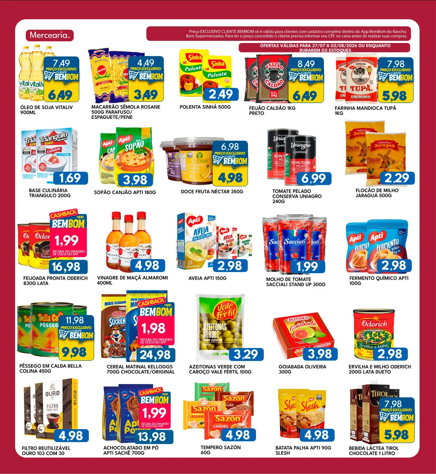 Ofertas Rancho Bom Supermercados