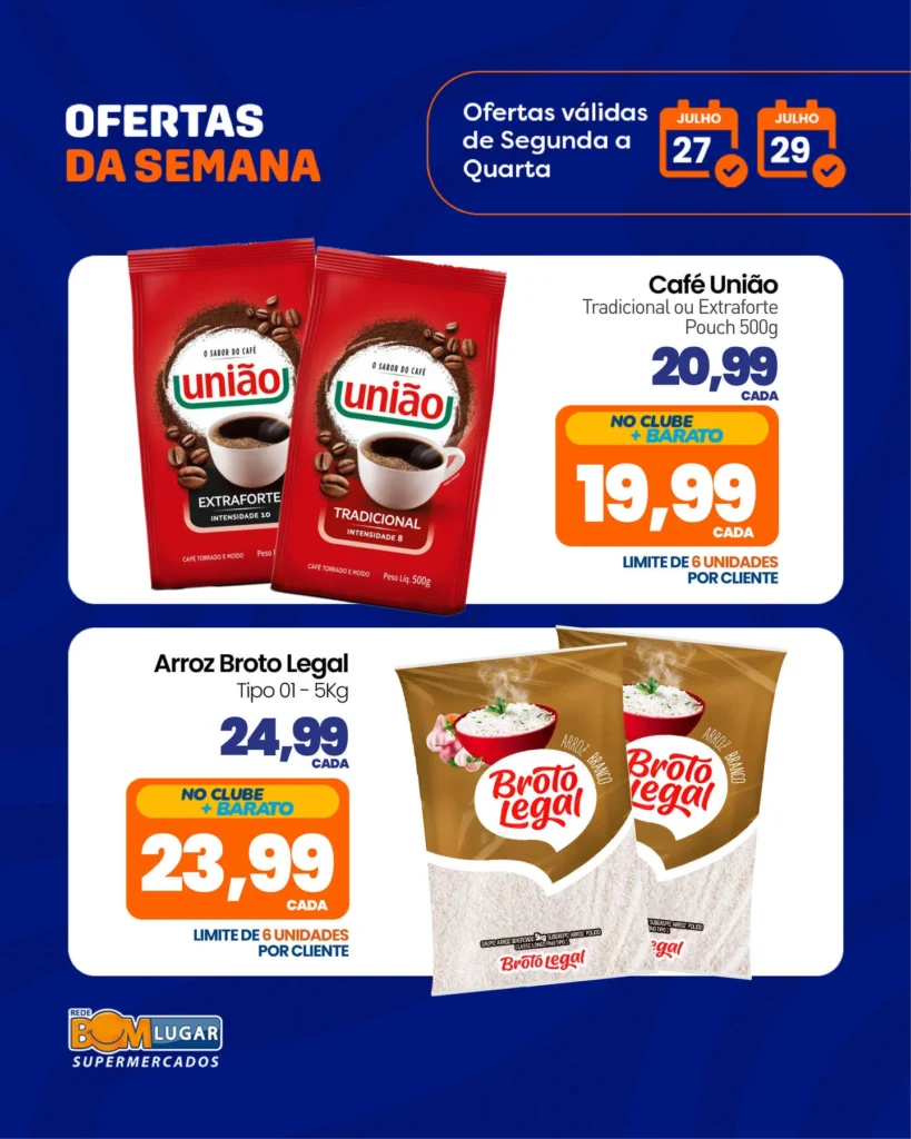 Ofertas Rede Bom Lugar Supermercados – 28/07/2026