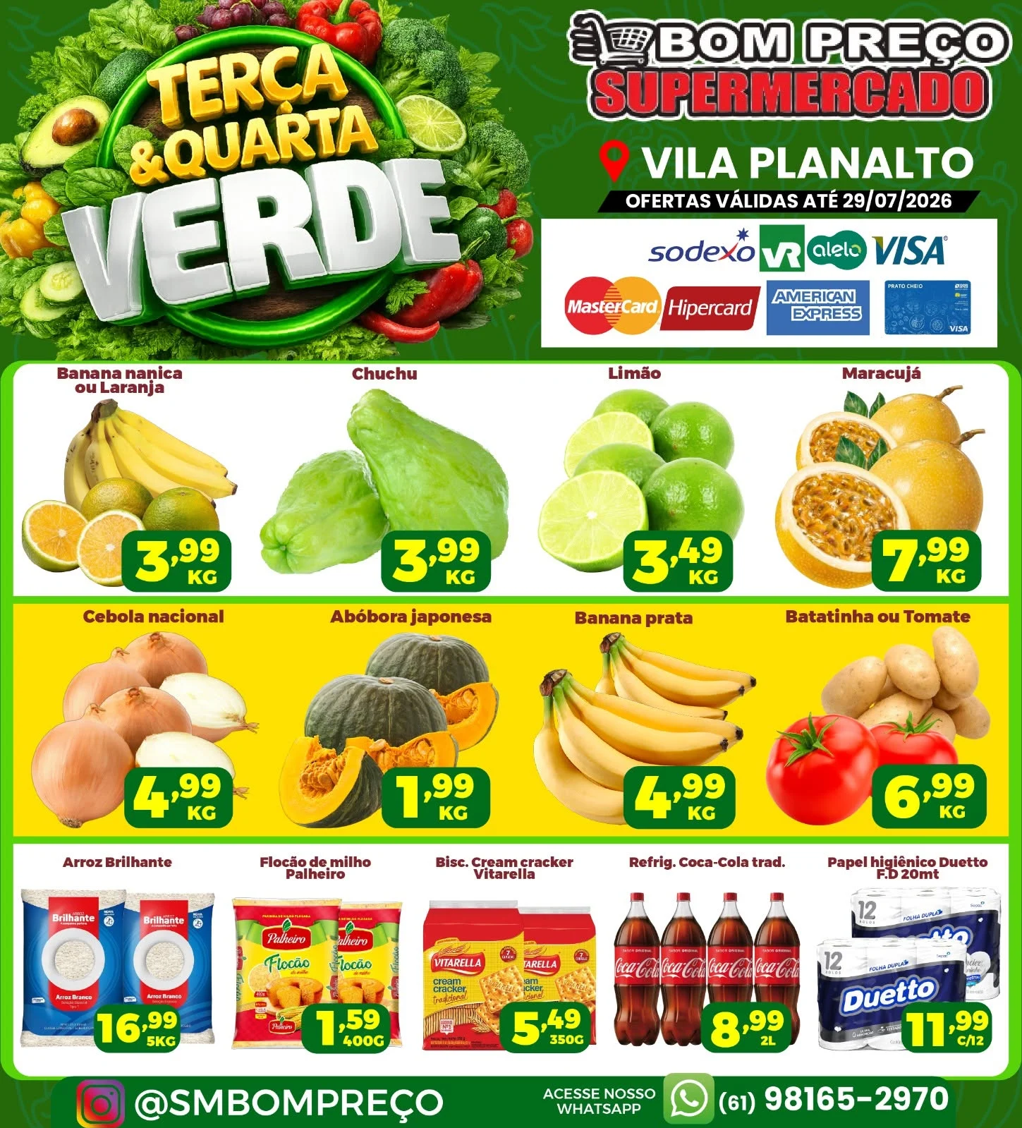 Ofertas Supermercado Bom Preço – 29/07/2026