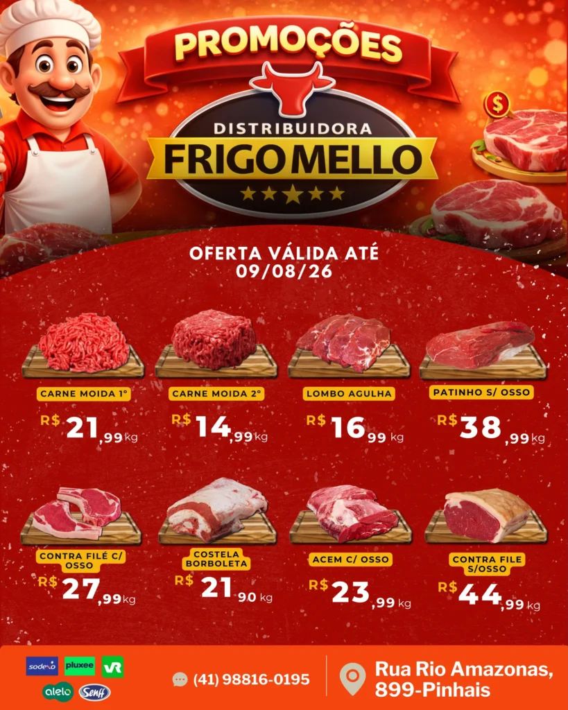 Ofertas Distribuidora de Carne | Weissópolis-Pinhais – 09/08/2026