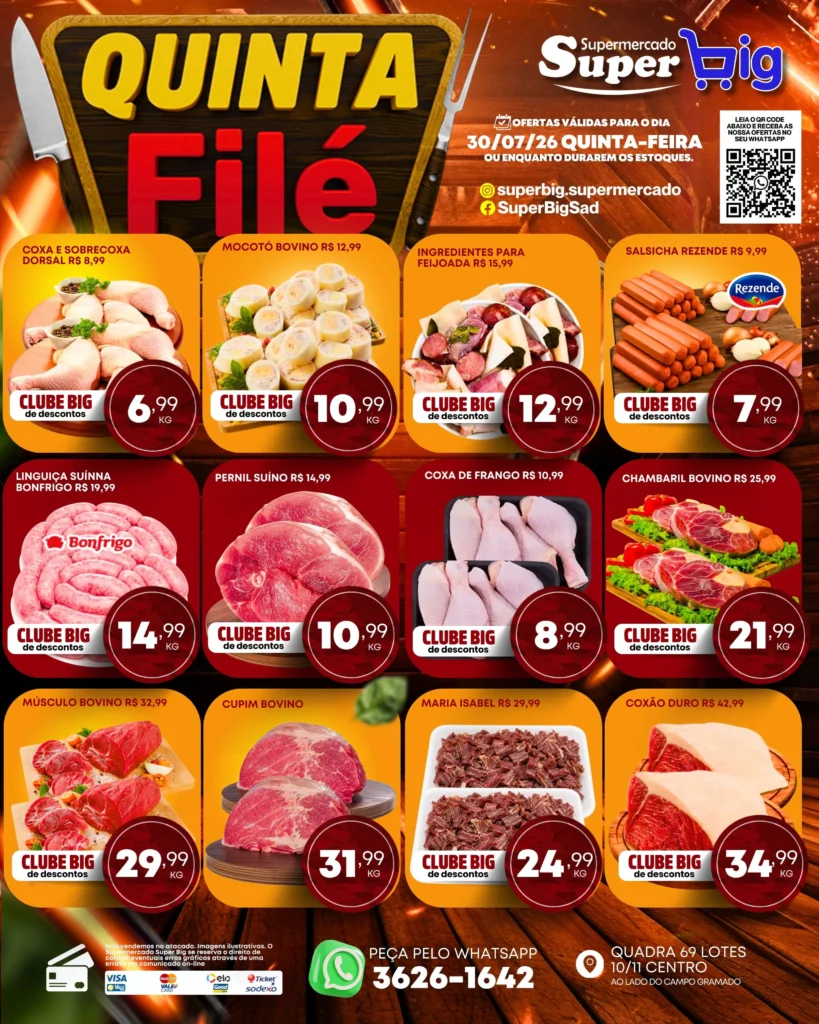 Ofertas Supermercado Super Big  🛒 – 30/07/2026