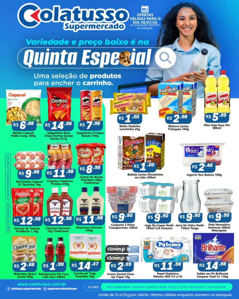 Ofertas Supermercado Colatusso – 30/07/2026