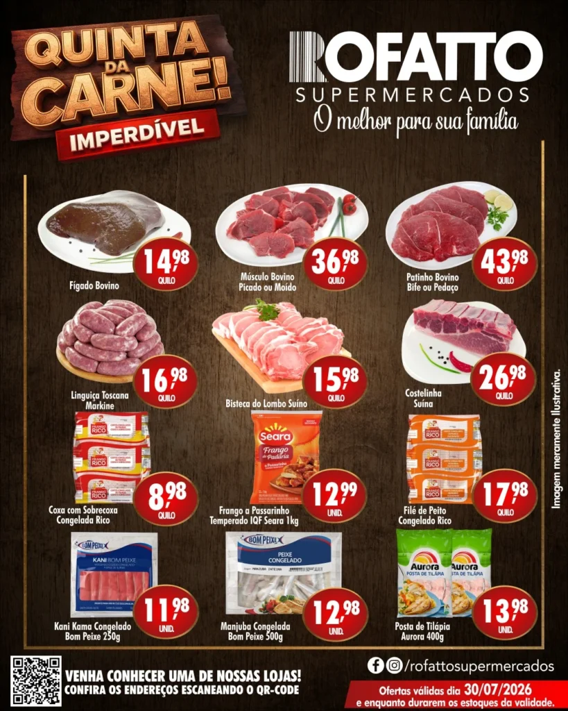 Ofertas Rofatto Supermercados – 30/07/2026