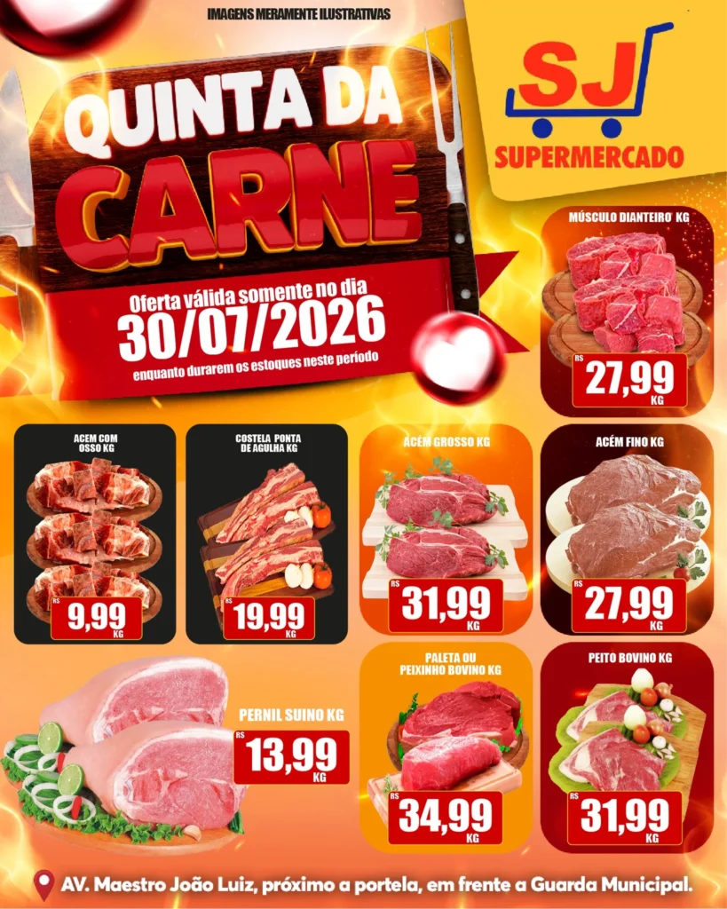 Ofertas SJ Supermercado – 30/07/2026