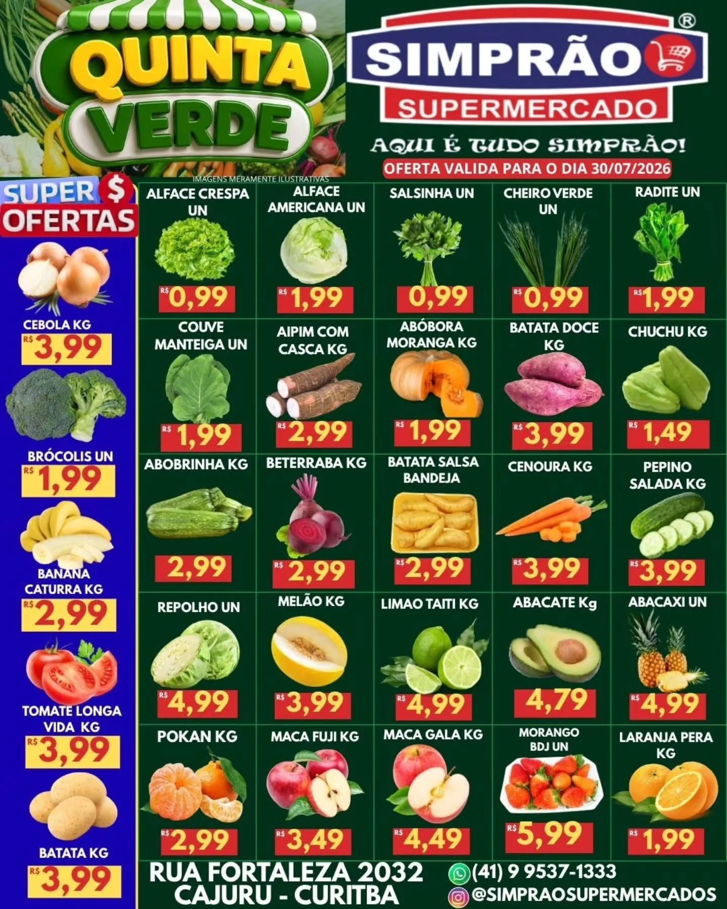 Ofertas simprão supermercados – 30/07/2026