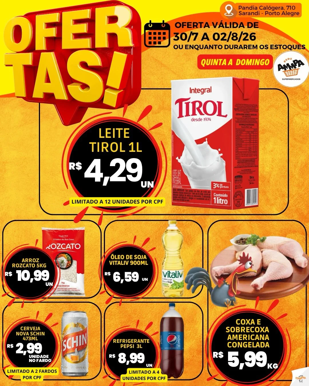 Ofertas Super Pandia | Sarandi, Porto Alegre – 02/08/2026