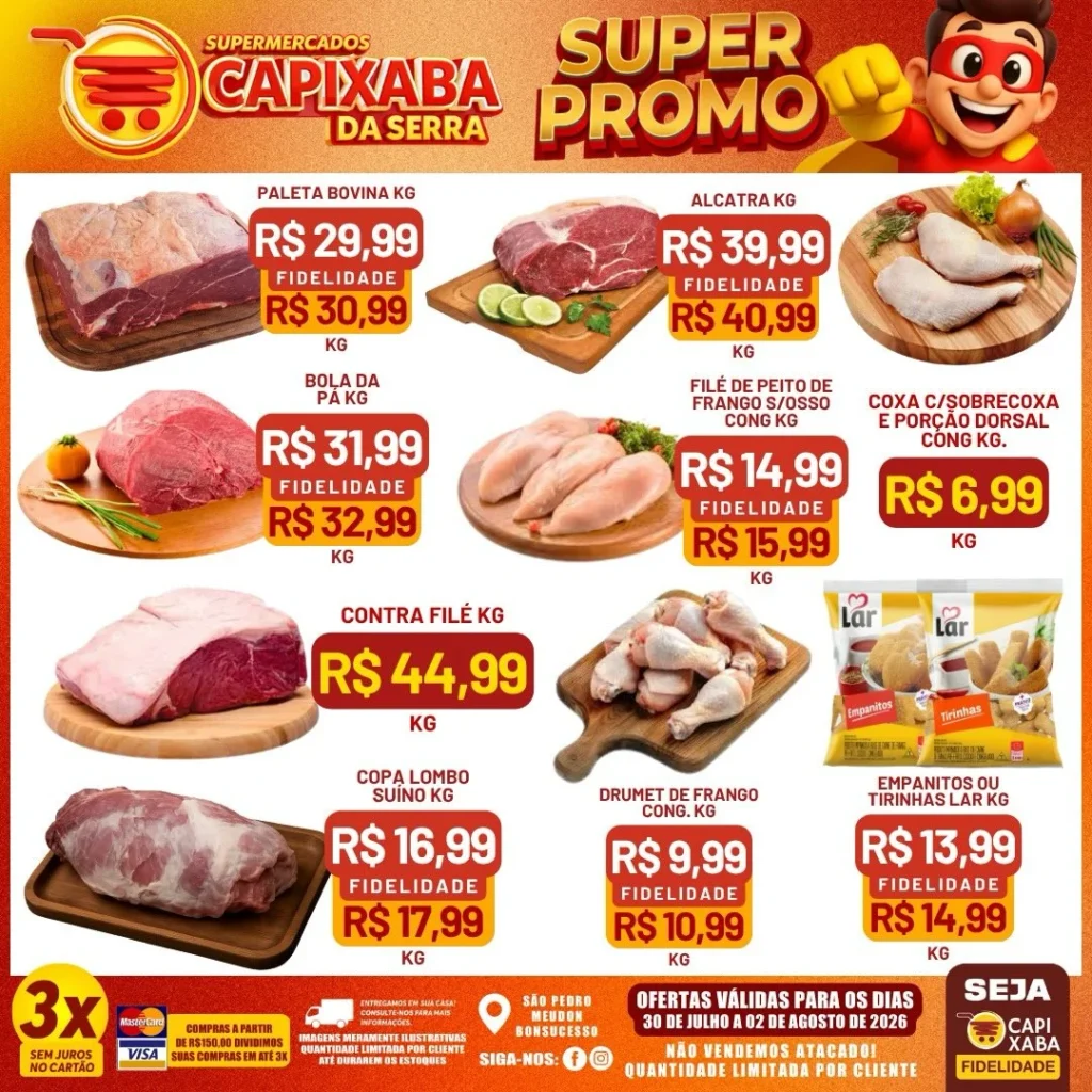 Ofertas Supermercados Capixaba da Serra – 02/08/2026