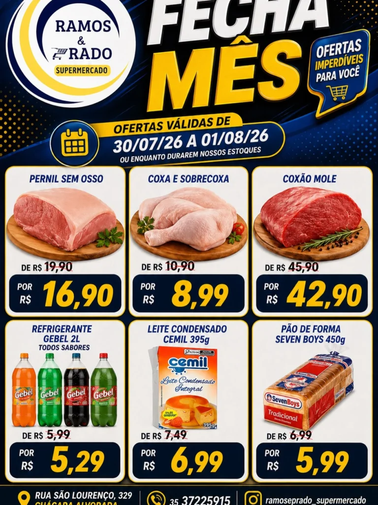 Ofertas Ramos & Prado Supermercado – 01/08/2026