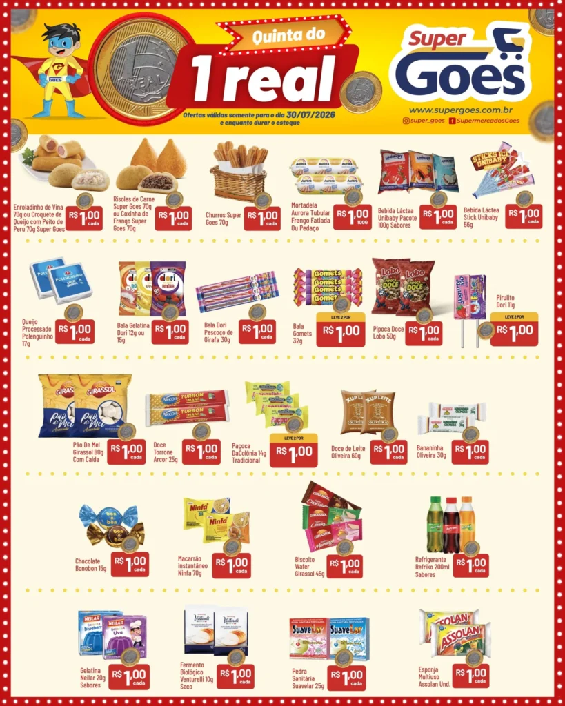 Ofertas Supermercados Goes – 30/07/2026