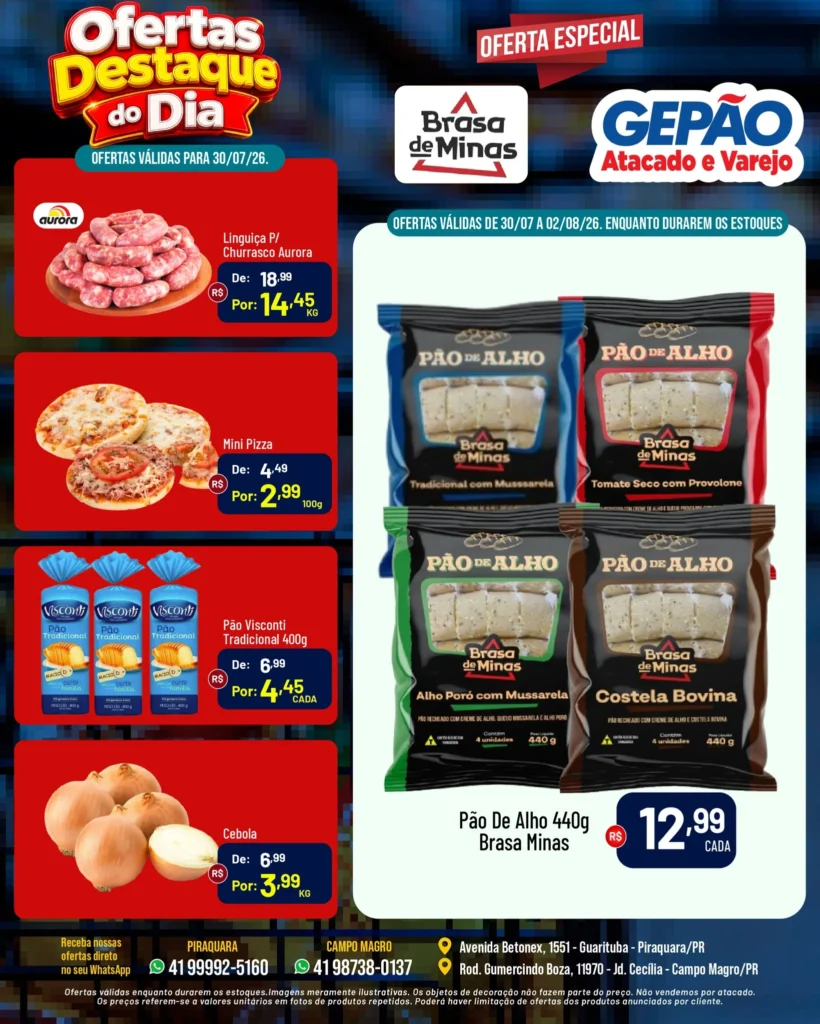 Ofertas GEPÃO – 02/08/2026