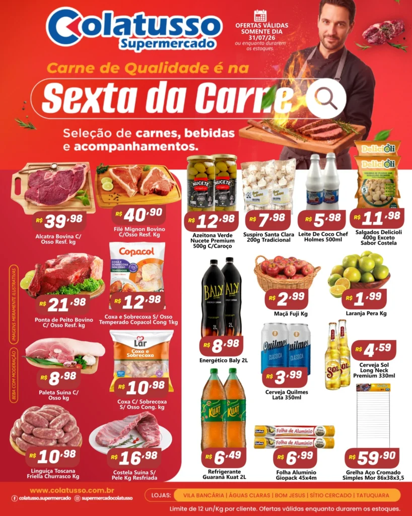 Ofertas Supermercado Colatusso – 31/07/2026