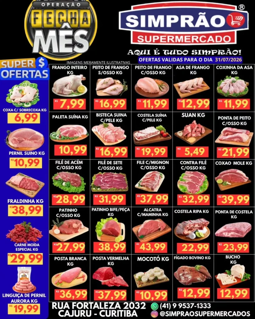 Ofertas simprão supermercados – 31/07/2026