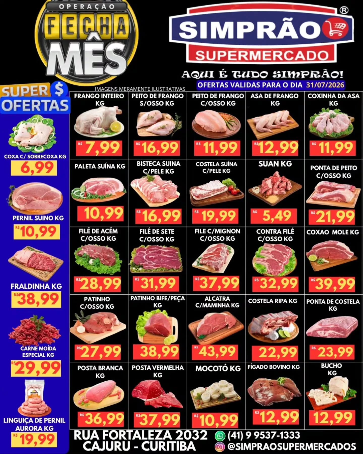 Ofertas simprão supermercados – 31/07/2026