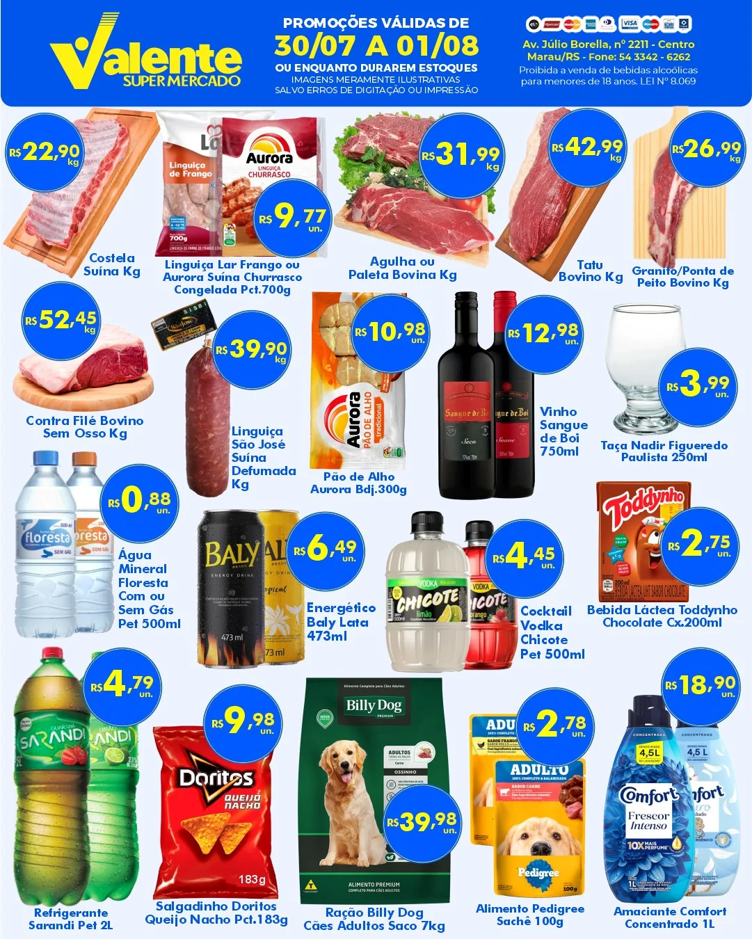 Ofertas Valente Supermercado – 01/08/2026