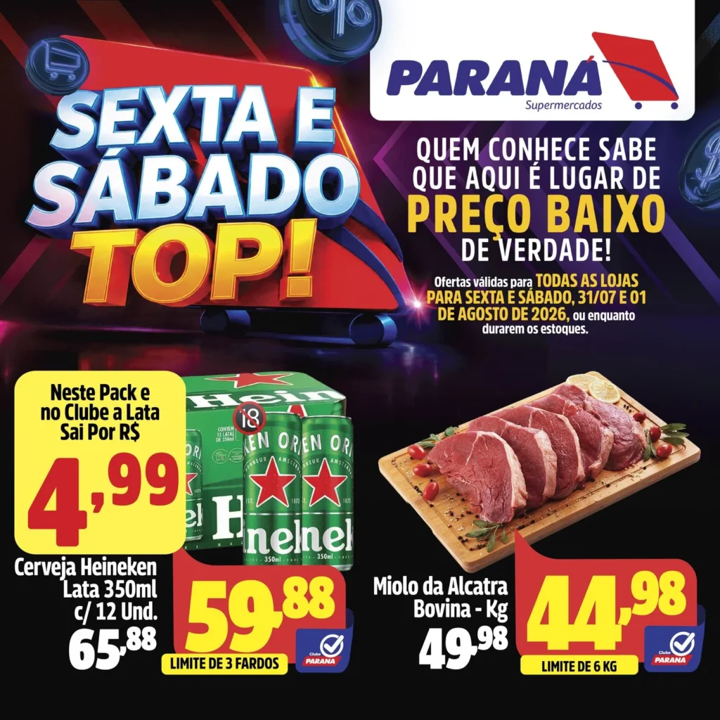Ofertas Paraná Supermercados – 01/08/2026