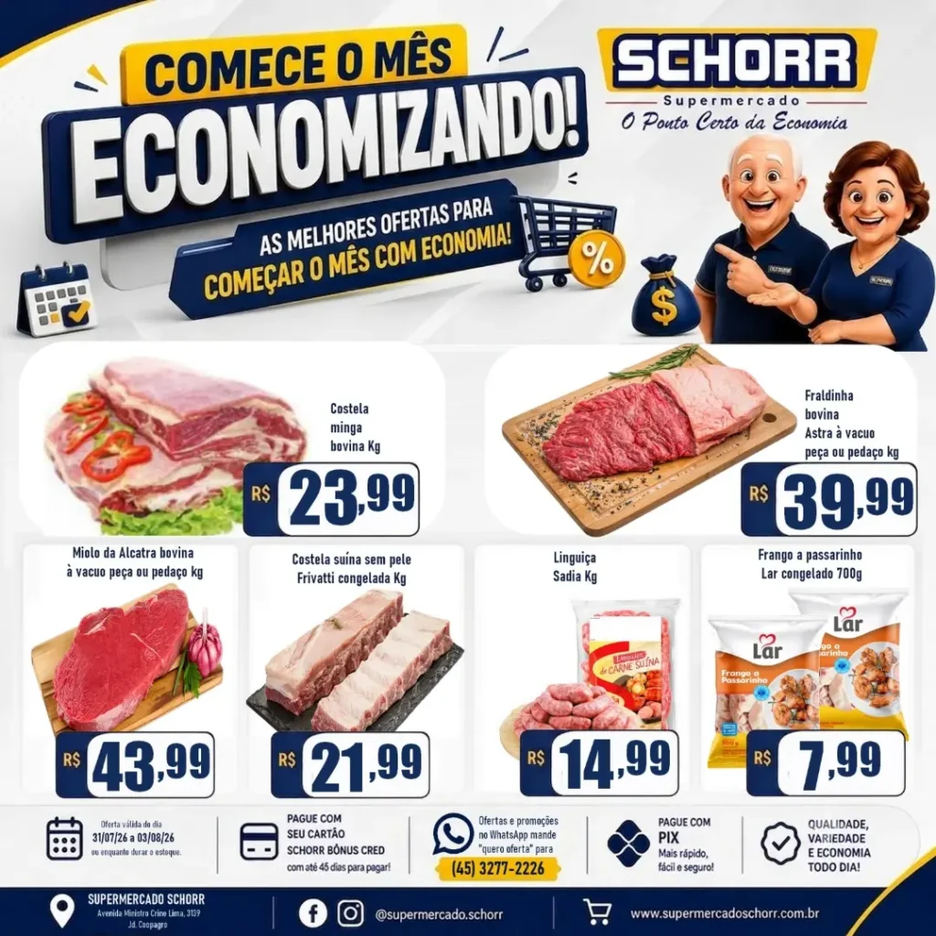 Ofertas Schorr supermercado – 03/08/2026
