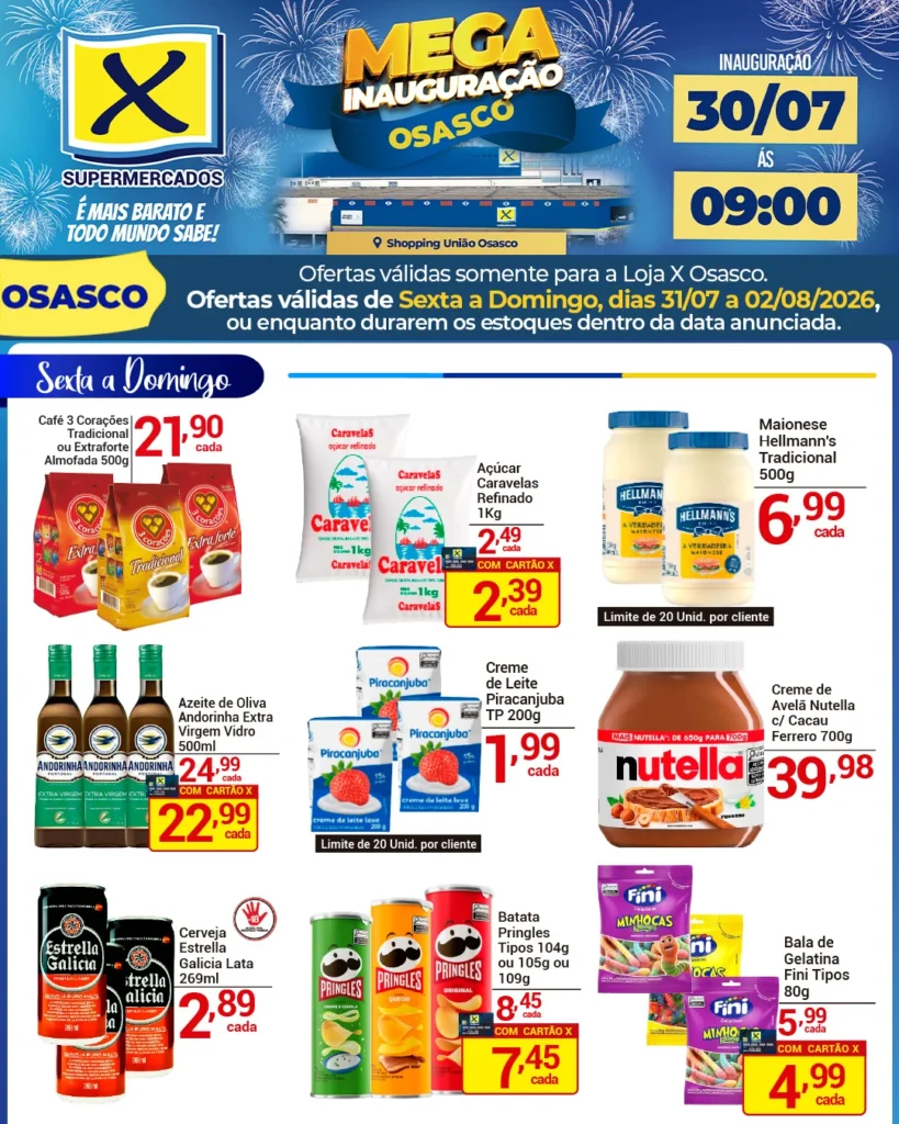 Ofertas Rede X Supermercados – 02/08/2026
