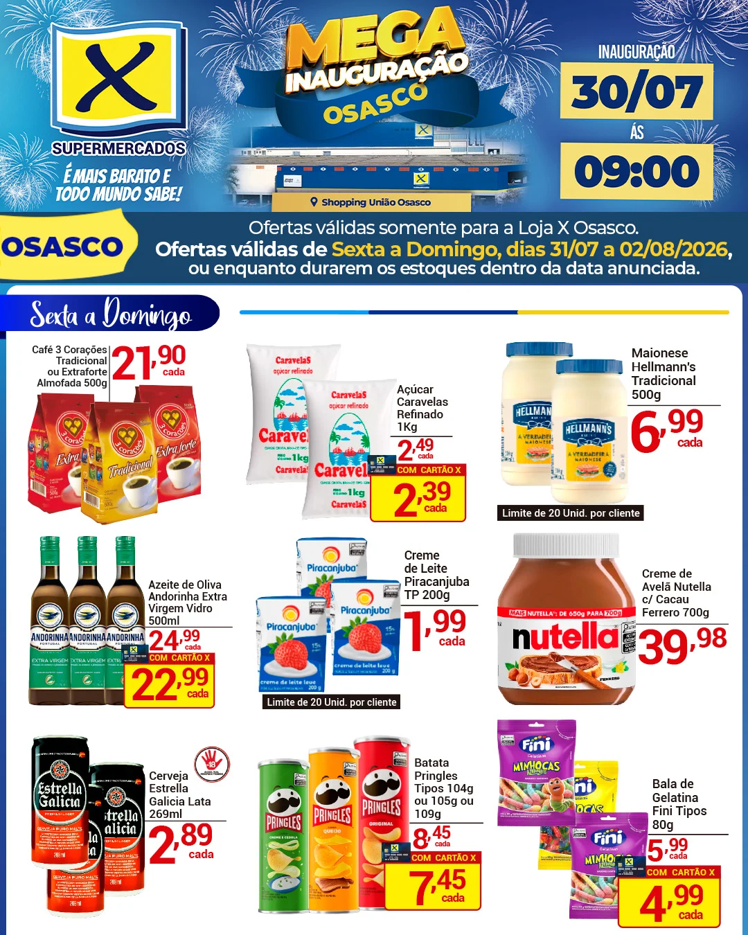 Ofertas Rede X Supermercados – 02/08/2026