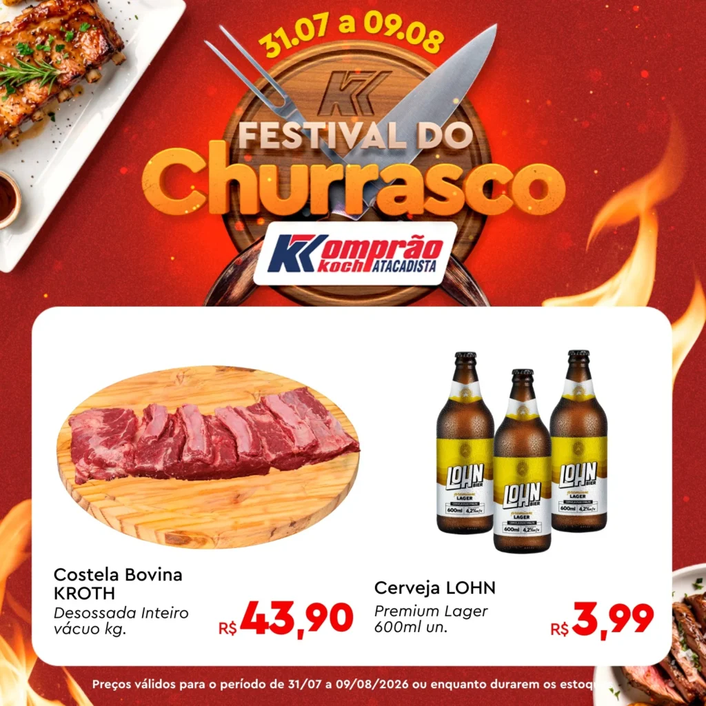 Ofertas Komprão Koch Atacadista – 09/08/2026