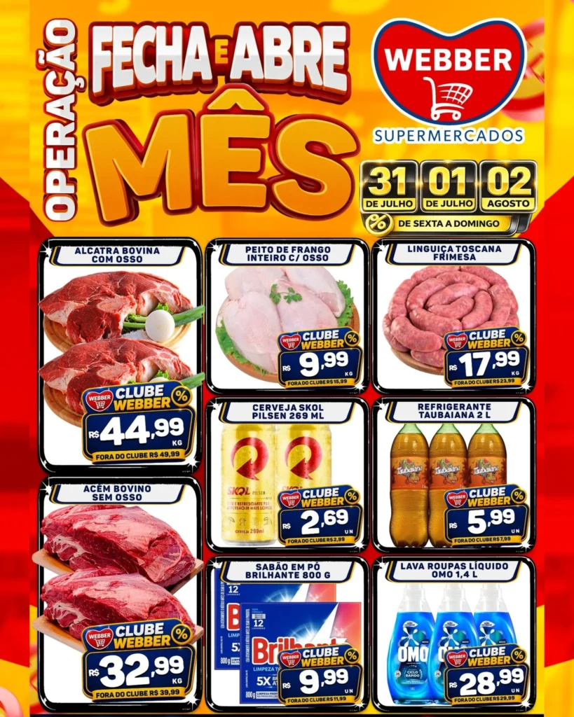 Ofertas SUPERMERCADOS WEBBER – 02/08/2026