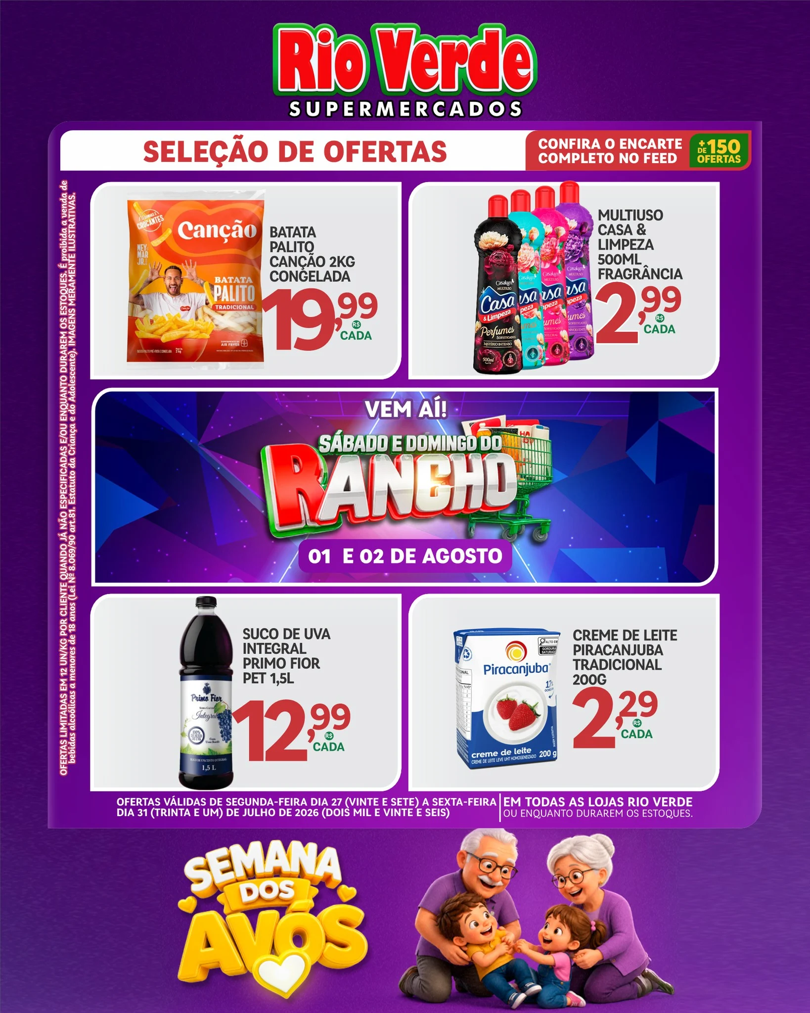 Ofertas Rio Verde Supermercados – 31/07/2026