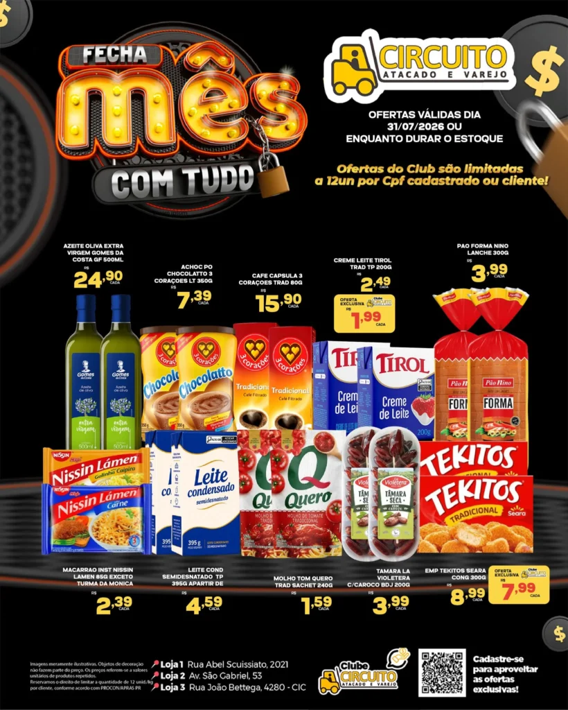 Ofertas Circuito Atacado e Varejo – 31/07/2026