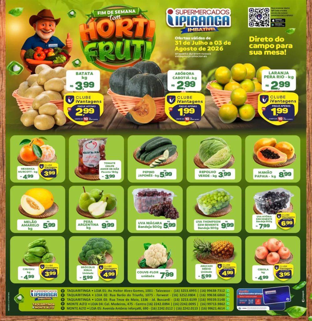 Ofertas Supermercados Ipiranga – 03/08/2026