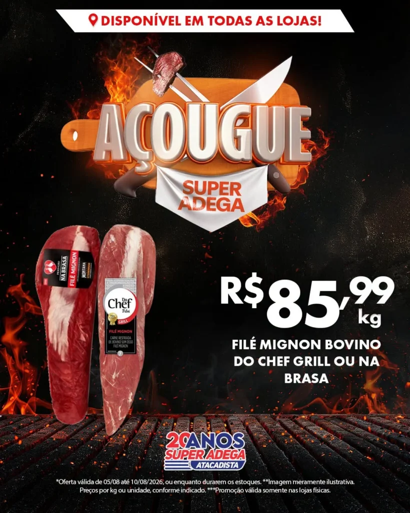 Ofertas Atacadista Super Adega até 10/08/2026
