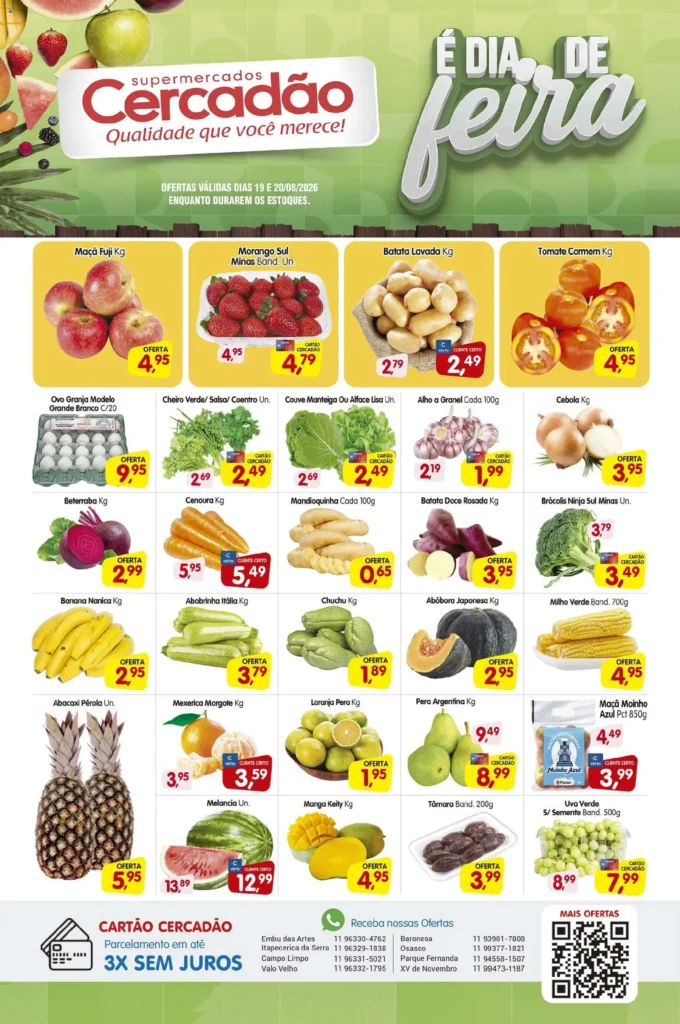 Ofertas Cercadão até 20/08/2026.