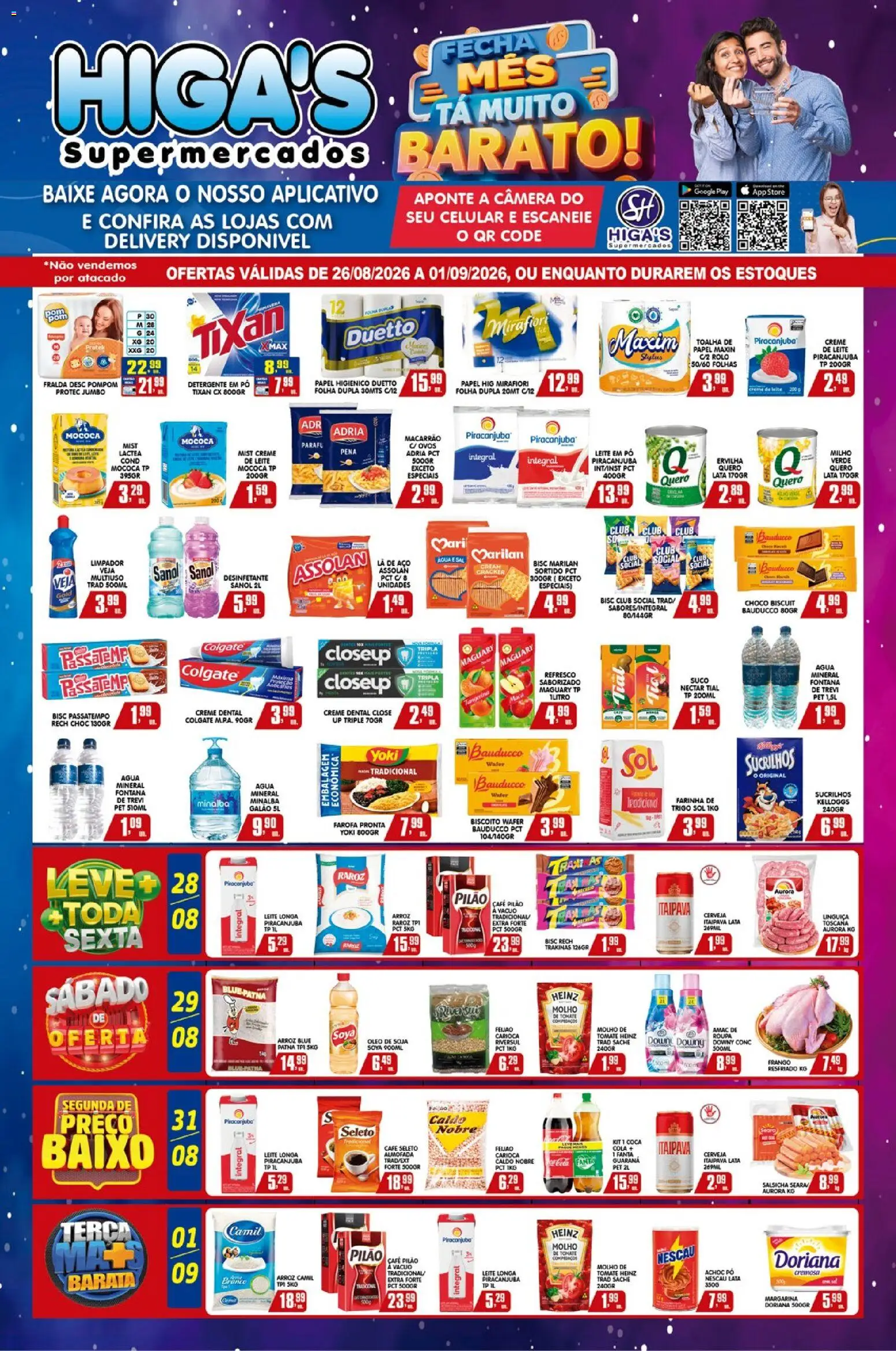 Ofertas Higa’s Supermercado até 01/09/2026.