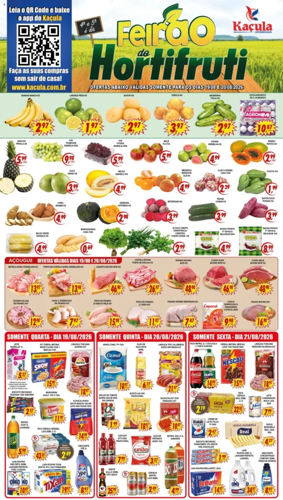 Ofertas Kaçula até 20/08/2026.
