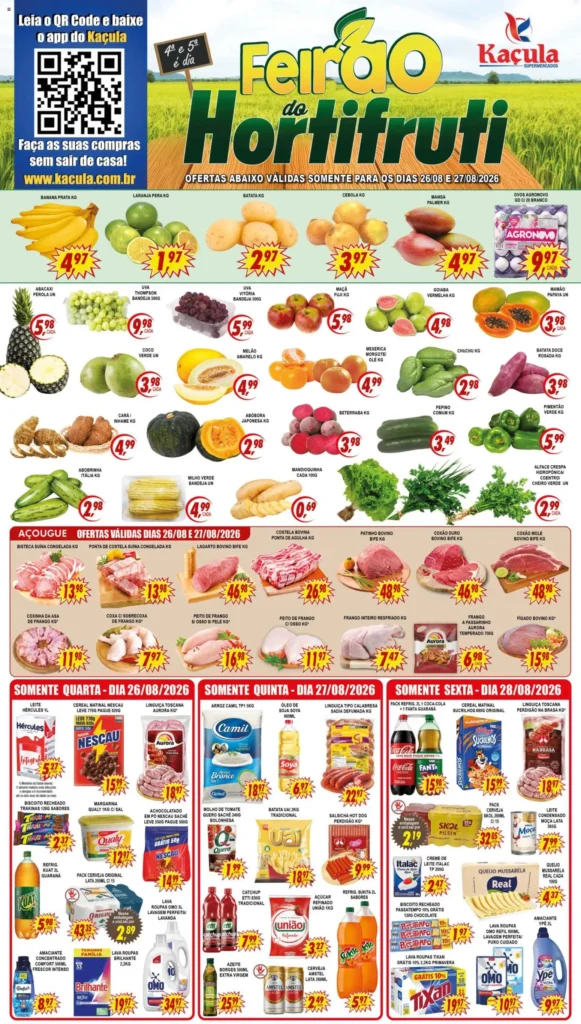 Ofertas Kaçula até 28/08/2026.