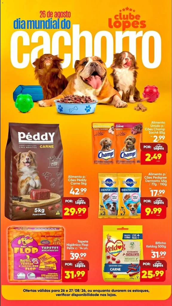 Ofertas Lopes Supermercados até 27/08/2026.