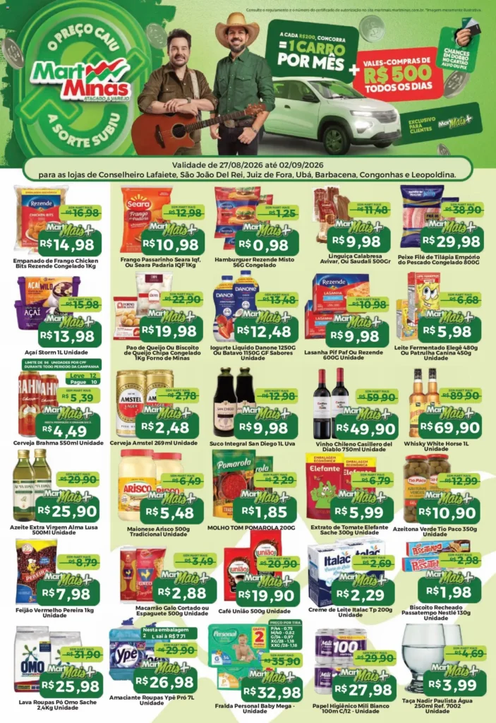 Ofertas Mart Minas ofertas até 02/09/2026.