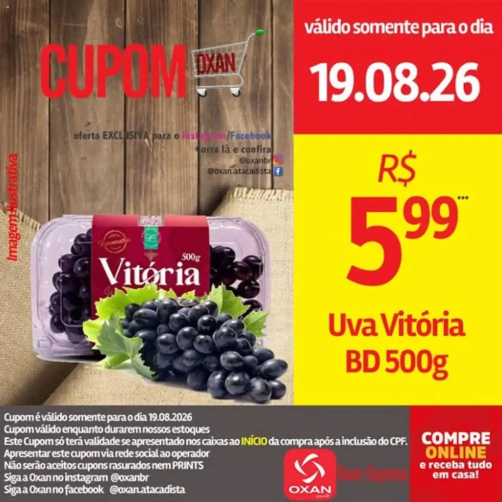 Ofertas Oxan Atacadista até 19/08/2026.