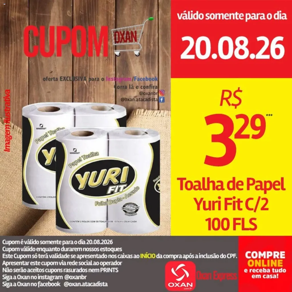 Ofertas Oxan Atacadista até 20/08/2026.