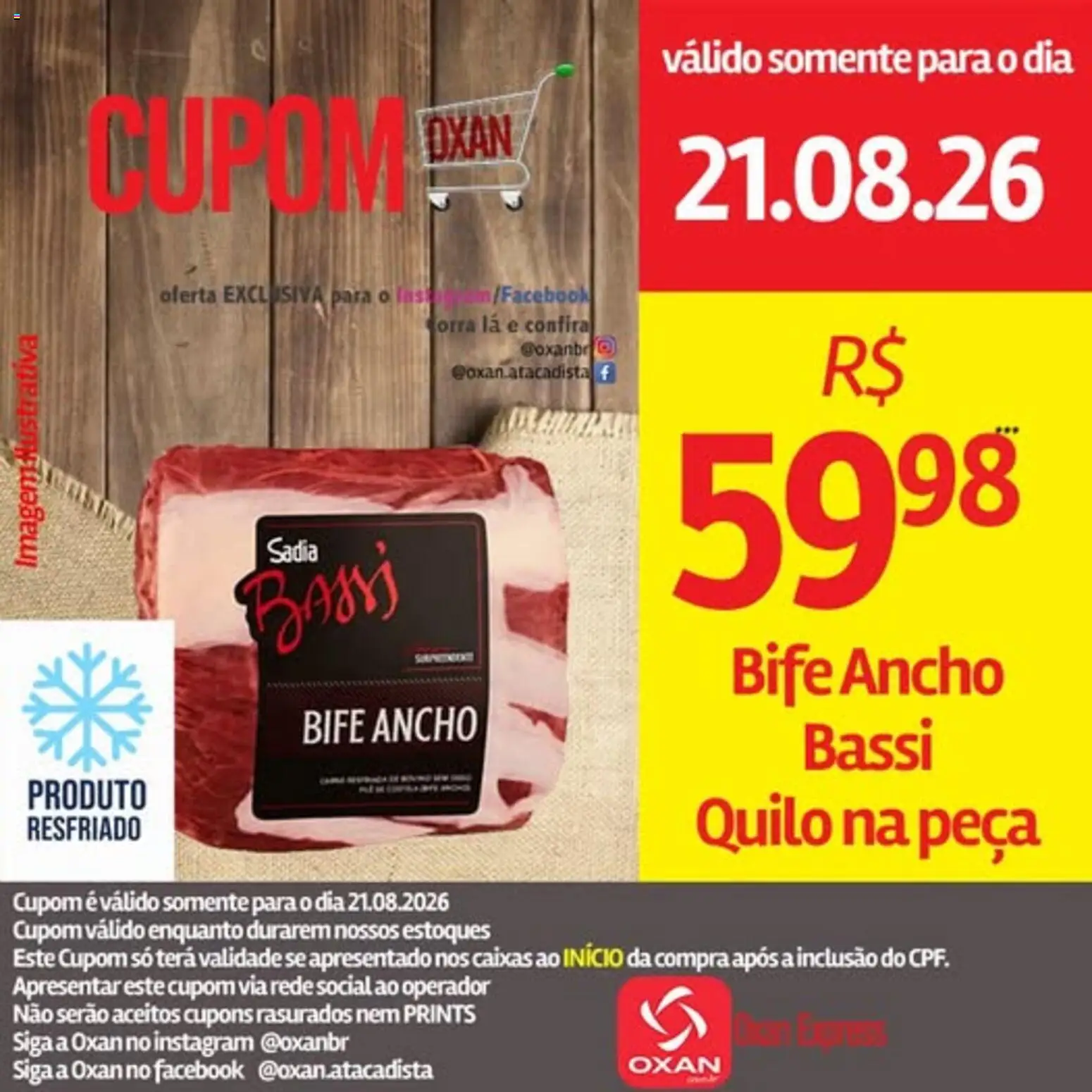 Ofertas Oxan Atacadista até 21/08/2026.