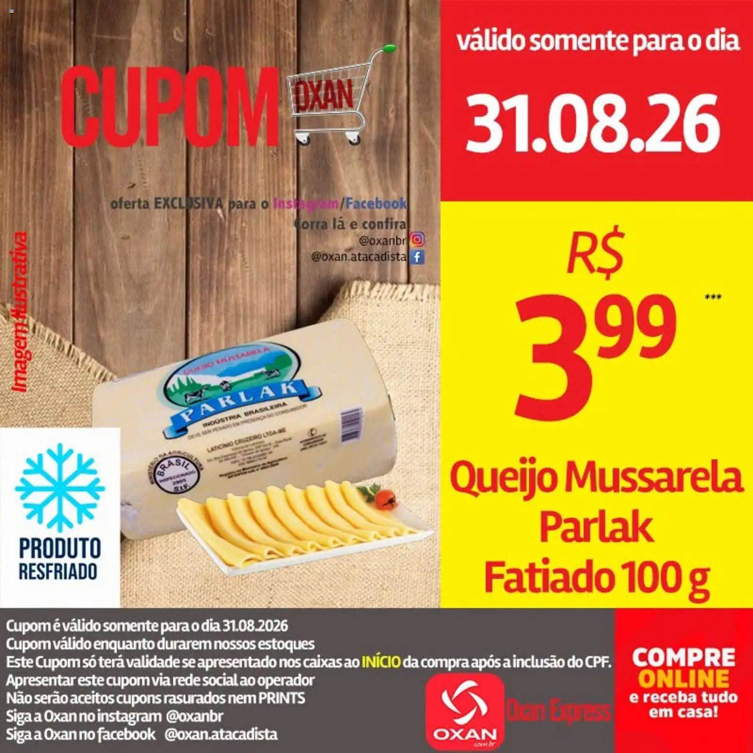 Ofertas Oxan Atacadista até 31/08/2026.
