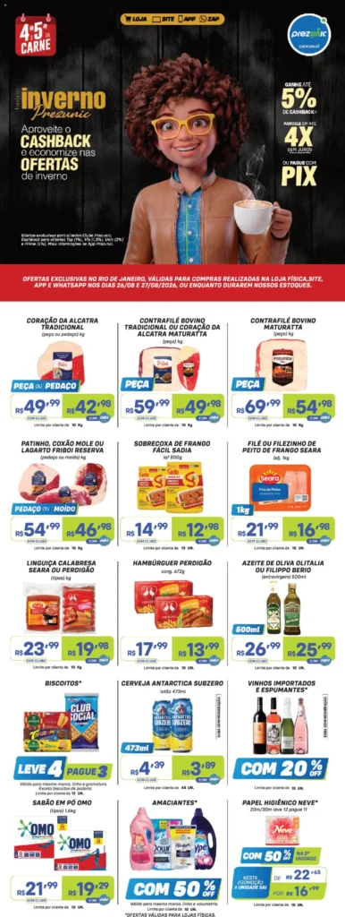 Ofertas Prezunic ofertas até 27/08/2026.