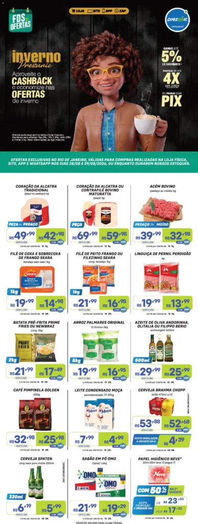 Ofertas Prezunic ofertas até 29/08/2026.