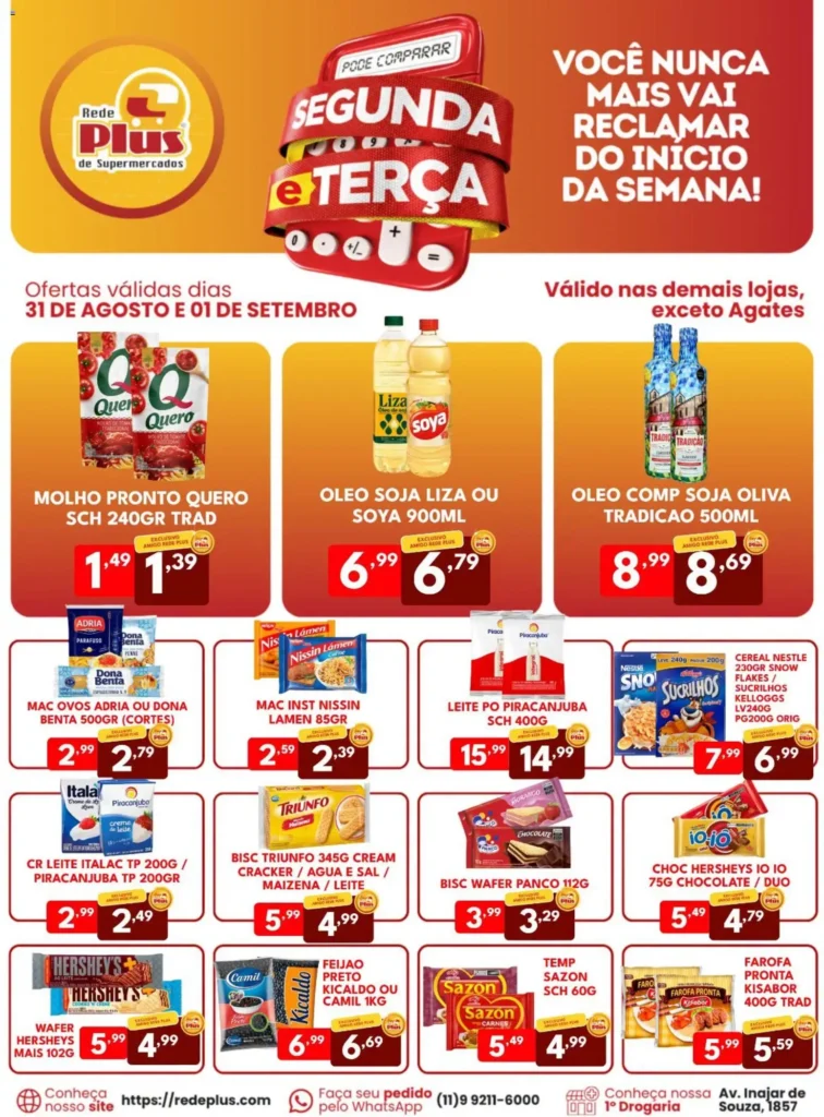 Ofertas Rede Plus Supermercados até 01/09/2026. Ofertas Rede Plus Supermercados até 01/09/2026.