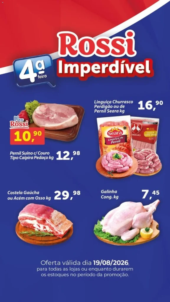 Ofertas Rossi Supermercados até 19/08/2026.