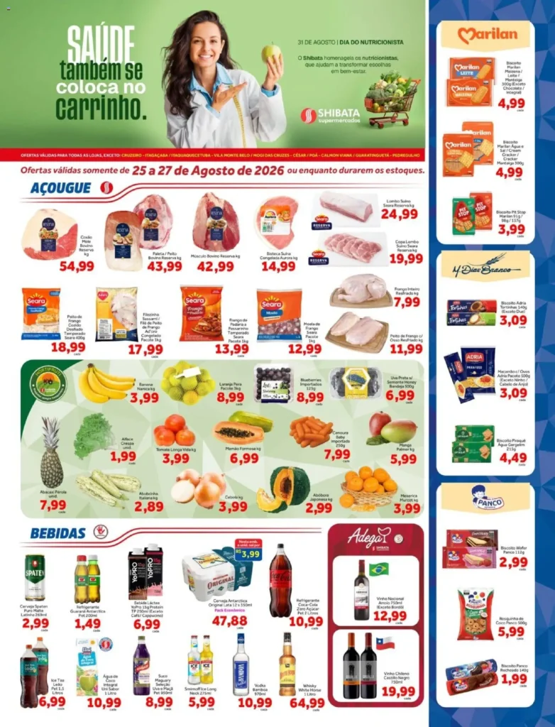 Ofertas Shibata até 27/08/2026.