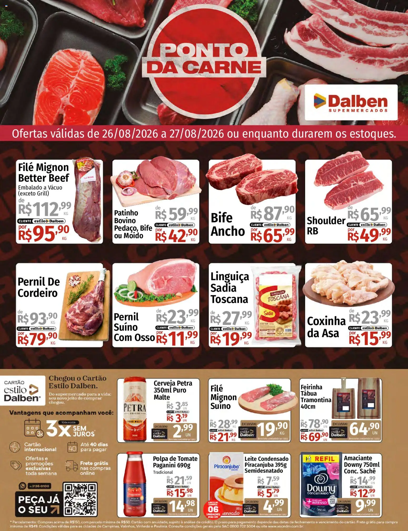 Ofertas Supermercado Dalben até 27/08/2026.