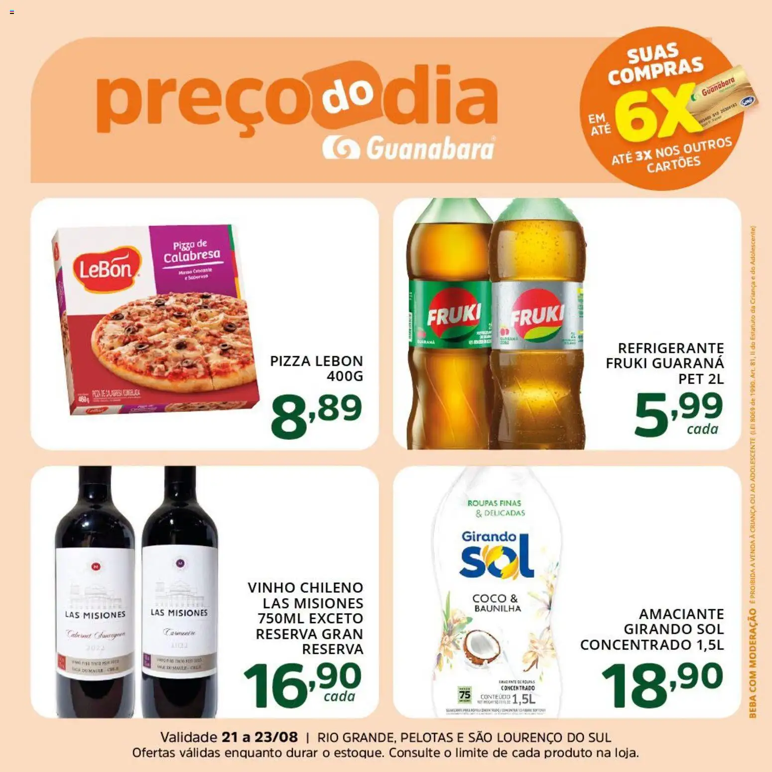 Ofertas Supermercado Guanabara até 23/08/2026.