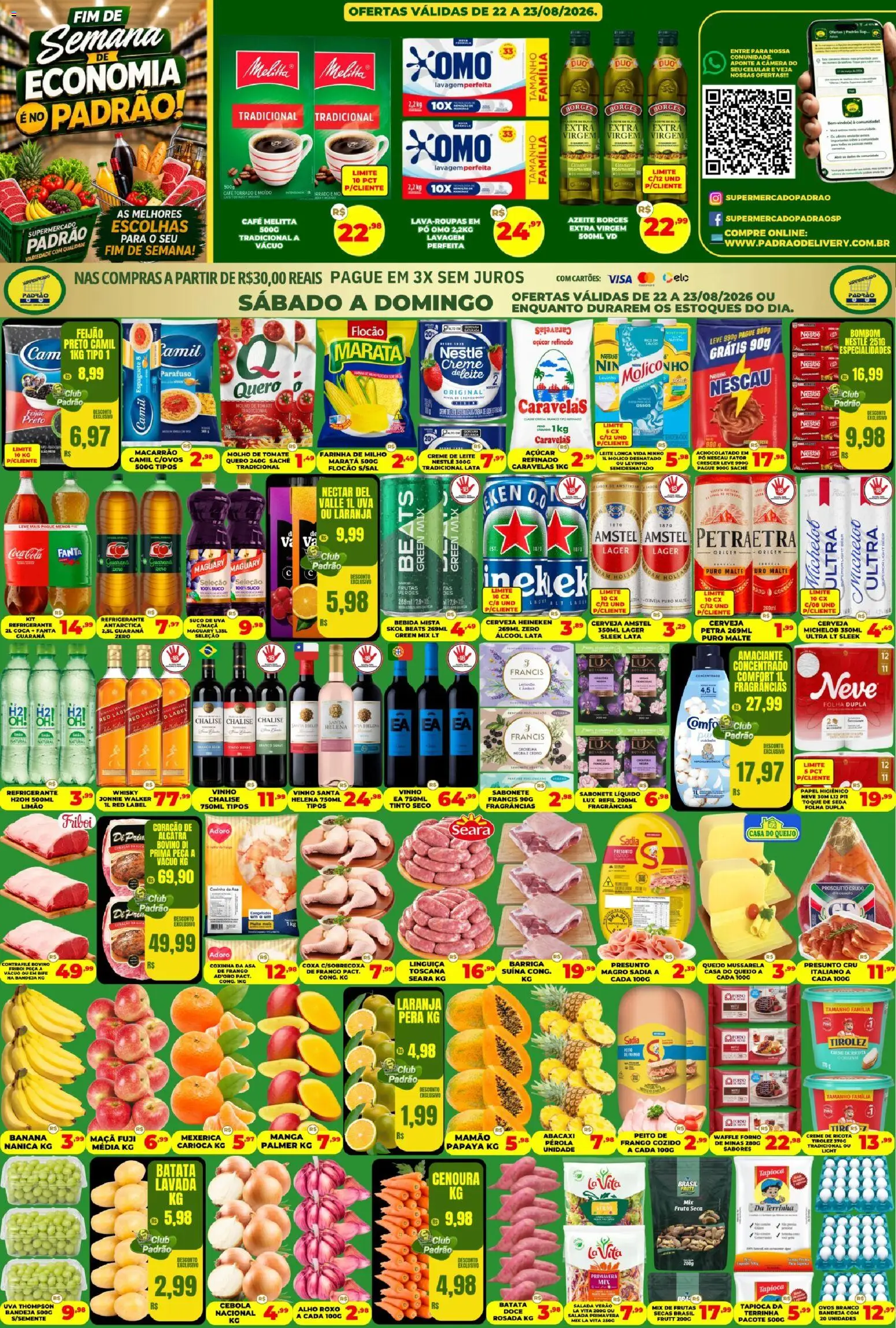 Ofertas Supermercado Padrão até 23/08/2026.